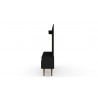 Manhattan Comfort Tribeca 53.94 Mid-Century Modern TV Stand and Panel with Media and Display Shelves in Black Side