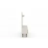 Manhattan Comfort Tribeca 53.94 Mid-Century Modern TV Stand and Panel with Media and Display Shelves in Off White and Nature Side - Manhattan Comfort Tribeca 53.94 Mid-Century Modern TV Stand and Panel with Media and Display Shelves in Off White and Nature Side