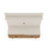 Manhattan Comfort Tribeca 53.94 Mid-Century Modern TV Stand and Panel with Media and Display Shelves in Off White and Nature Top