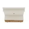 Manhattan Comfort Tribeca 53.94 Mid-Century Modern TV Stand and Panel with Media and Display Shelves in Off White and Nature Top - Manhattan Comfort Tribeca 53.94 Mid-Century Modern TV Stand and Panel with Media and Display Shelves in Off White and Nature Top
