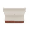 Manhattan Comfort Tribeca 53.94 Mid-Century Modern TV Stand and Panel with Media and Display Shelves in Off White and Terra Orange Pink Top