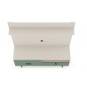 Manhattan Comfort Tribeca 53.94 Mid-Century Modern TV Stand and Panel with Media and Display Shelves in Off White and Green Mint Top