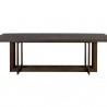 Sunpan Disera Dining Table 96'' in Dark Brown - Front Angle