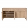Essentials For Living Highland Media Sideboard - Front Angle, Side Opened