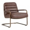 Sunpan Lincoln Lounge Chair in Vintage Cognac - Front Side Angle