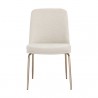 Sunpan Zeke Dining Chair Antique Brass in Bergen Ivory - Front Angle
