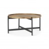 Mercana Marquisa Small / Medium Brown Wood W/Black Metal Large Coffee Table