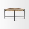 Mercana Marquisa  Medium Brown Wood W/Black Metal Large Coffee Table 2