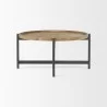 Mercana Marquisa  Medium Brown Wood W/Black Metal Large Coffee Table 2 - Mercana Marquisa  Medium Brown Wood W/Black Metal Large Coffee Table 2