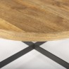 Mercana Marquisa Small / Medium Brown Wood W/Black Metal Large Coffee Table 3