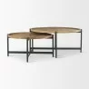 Mercana Marquisa Small / Medium Brown Wood W/Black Metal Large Coffee Table 2 - Mercana Marquisa Small / Medium Brown Wood W/Black Metal Large Coffee Table 2