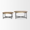Mercana Marquisa Small / Medium Brown Wood W/Black Metal Large Coffee Table