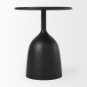 Mercana Talulla 16.5L x 16.5W x 19.7H Matte Black Metal Accent Table 3