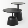 Mercana Talulla 16.5L x 16.5W x 19.7H Matte Black Metal Accent Table