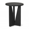 Mercana Mattius Black Wood Accent Table