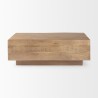 Mercana Hayden Light Brown Wood Rectangular Coffee Table Front