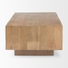 Mercana Hayden Light Brown Wood Rectangular Coffee Table Side