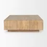 Mercana Hayden Light Brown Wood Square Coffee Table Front - Mercana Hayden Light Brown Wood Square Coffee Table Front