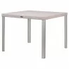 Oslo Grey Rattan Dinning Table With Aluminum Tube - Angled - Oslo Grey Rattan Dinning Table With Aluminum Tube - Angled
