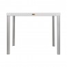 Oslo White Rattan Dinning Table With Aluminum Tube - Front