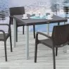 Oslo Black Rattan Dinning Table With Aluminum Tube - Lifestyle 3 - Oslo Black Rattan Dinning Table With Aluminum Tube - Lifestyle 3