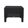 Magnolia Black Rattan Side Table - Front