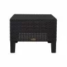 Magnolia Black Rattan Side Table - Front - Magnolia Black Rattan Side Table - Front