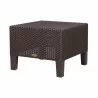 Magnolia Brown Rattan Side Table - Angled - Magnolia Brown Rattan Side Table - Angled