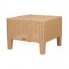 Magnolia Tan Rattan Side Table - Angled