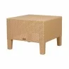 Magnolia Tan Rattan Side Table - Angled - Magnolia Tan Rattan Side Table - Angled