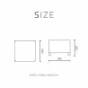 Magnolia Rattan Side Table - Dimensions - Magnolia Rattan Side Table - Dimensions