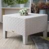 Magnolia White Rattan Side Table - Lifestyle 1