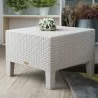 Magnolia White Rattan Side Table - Lifestyle 1 - Magnolia White Rattan Side Table - Lifestyle 1