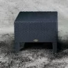 Magnolia Black Rattan Side Table - Lifestyle 2 - Magnolia Black Rattan Side Table - Lifestyle 2