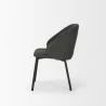 Mercana Shannon Dining Chair With Gray Fabric & Matte Black Metal Side - Mercana Shannon Dining Chair With Gray Fabric & Matte Black Metal Side