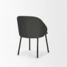 Mercana Shannon Dining Chair With Gray Fabric & Matte Black Metal Back - Mercana Shannon Dining Chair With Gray Fabric & Matte Black Metal Back