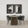 Mercana Shannon Dining Chair With Gray Fabric & Matte Black Metal - Mercana Shannon Dining Chair With Gray Fabric & Matte Black Metal