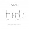 Rue Stack-able Rattan Dinning Chair - Dimensions