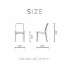 Rue Stack-able Rattan Dinning Chair - Dimensions - Rue Stack-able Rattan Dinning Chair - Dimensions