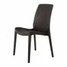 Rue Stack-able Rattan Dinning Chair - Brown - Angled - Rue Stack-able Rattan Dinning Chair - Brown - Angled