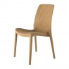 Rue Stack-able Rattan Dinning Chair - Tan - Angled