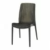 Rue Stack-able Rattan Dinning Chair - Metallic Bronze - Front Angled - Rue Stack-able Rattan Dinning Chair - Metallic Bronze - Front Angled