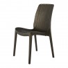 Rue Stack-able Rattan Dinning Chair - Metallic Bronze - Angled