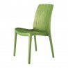 Rue Stack-able Rattan Dinning Chair - Pearl Green - Angled