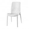 Rue Stack-able Rattan Dinning Chair - White - Front Angled