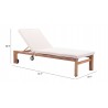Zuo Modern Cozumel Lounge Chair Beige and Natural - With Dimensions