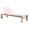 Zuo Modern Cozumel Lounge Chair Beige and Natural - Angled
