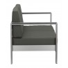 Zuo Modern Cosmopolitan Sofa in Dark Gray - Side View