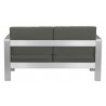 Zuo Modern Cosmopolitan Sofa in Dark Gray - Back View