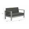 Zuo Modern Cosmopolitan Sofa in Dark Gray - With Dimensions